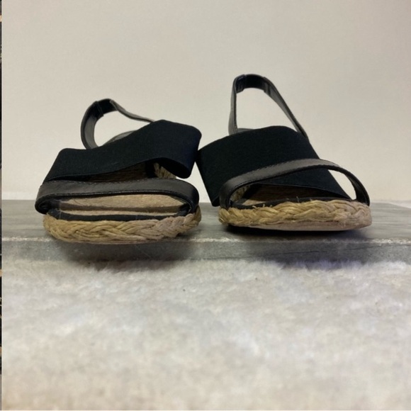 Ralph Lauren Espadrilles Wedges Size 8.5 Stretchy Foot Band Leather Boho - Picture 4 of 10